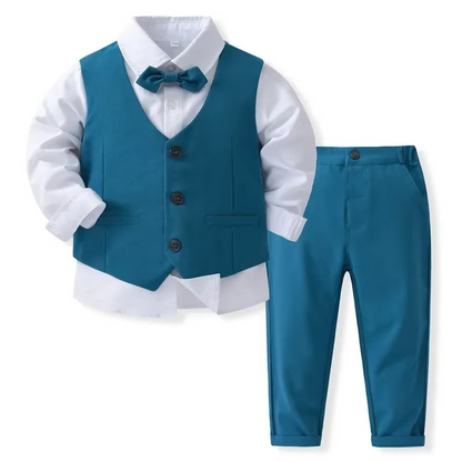 Davy | Boys' Formal Cotton Suit Set for Toddlers and Kids