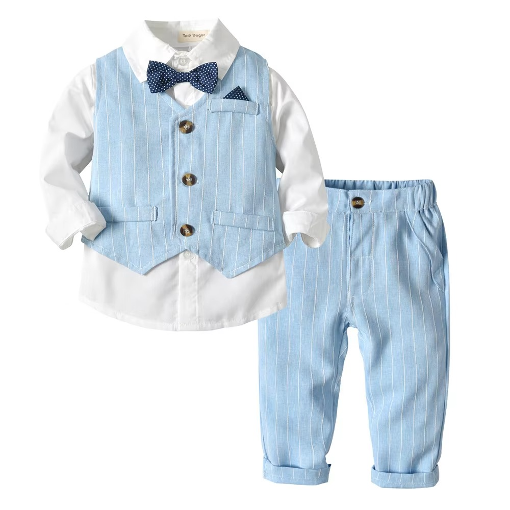 Davy | Boys' Formal Cotton Suit Set for Toddlers and Kids
