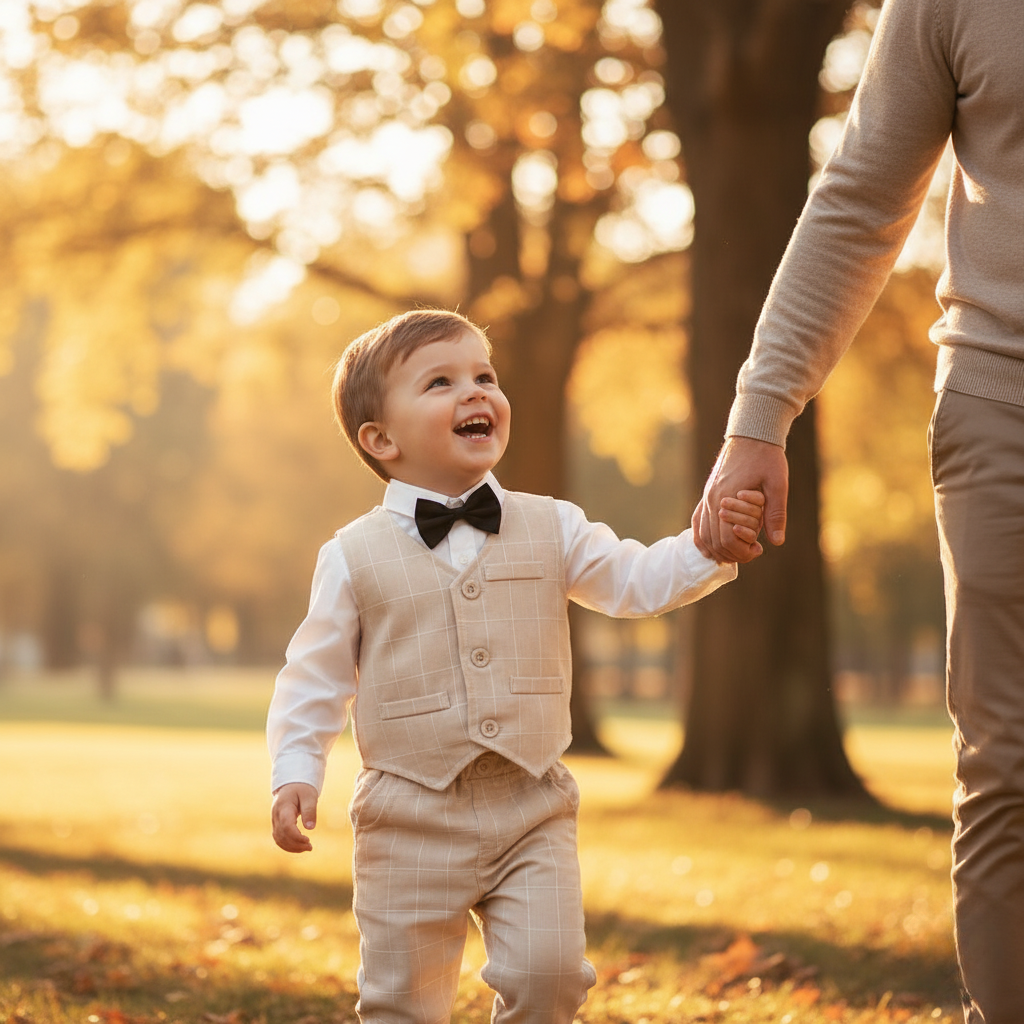 Davy | Boys' Formal Cotton Suit Set for Toddlers and Kids