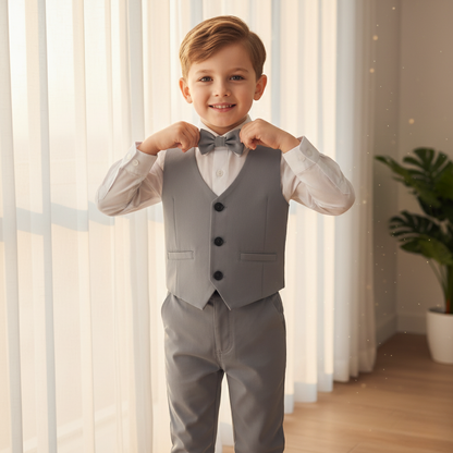 Davy | Boys' Formal Cotton Suit Set for Toddlers and Kids