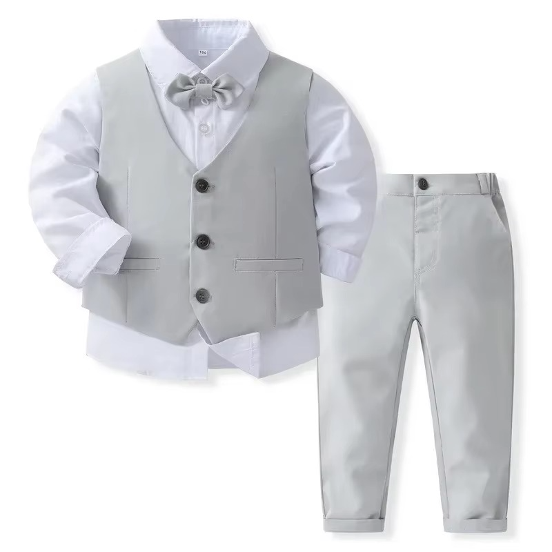 Davy | Boys' Formal Cotton Suit Set for Toddlers and Kids