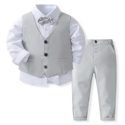 Davy | Boys' Formal Cotton Suit Set for Toddlers and Kids