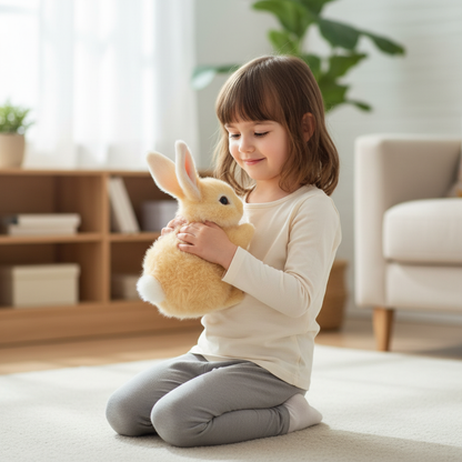 Davy | BunnyLoom Interactive Plush | Realistic hopping bunny toy for kids