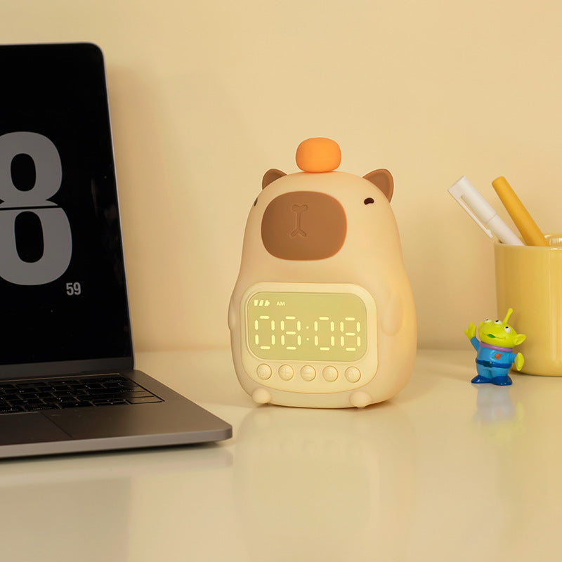 Davy | Capybara Alarm Clock with Gentle Night Light