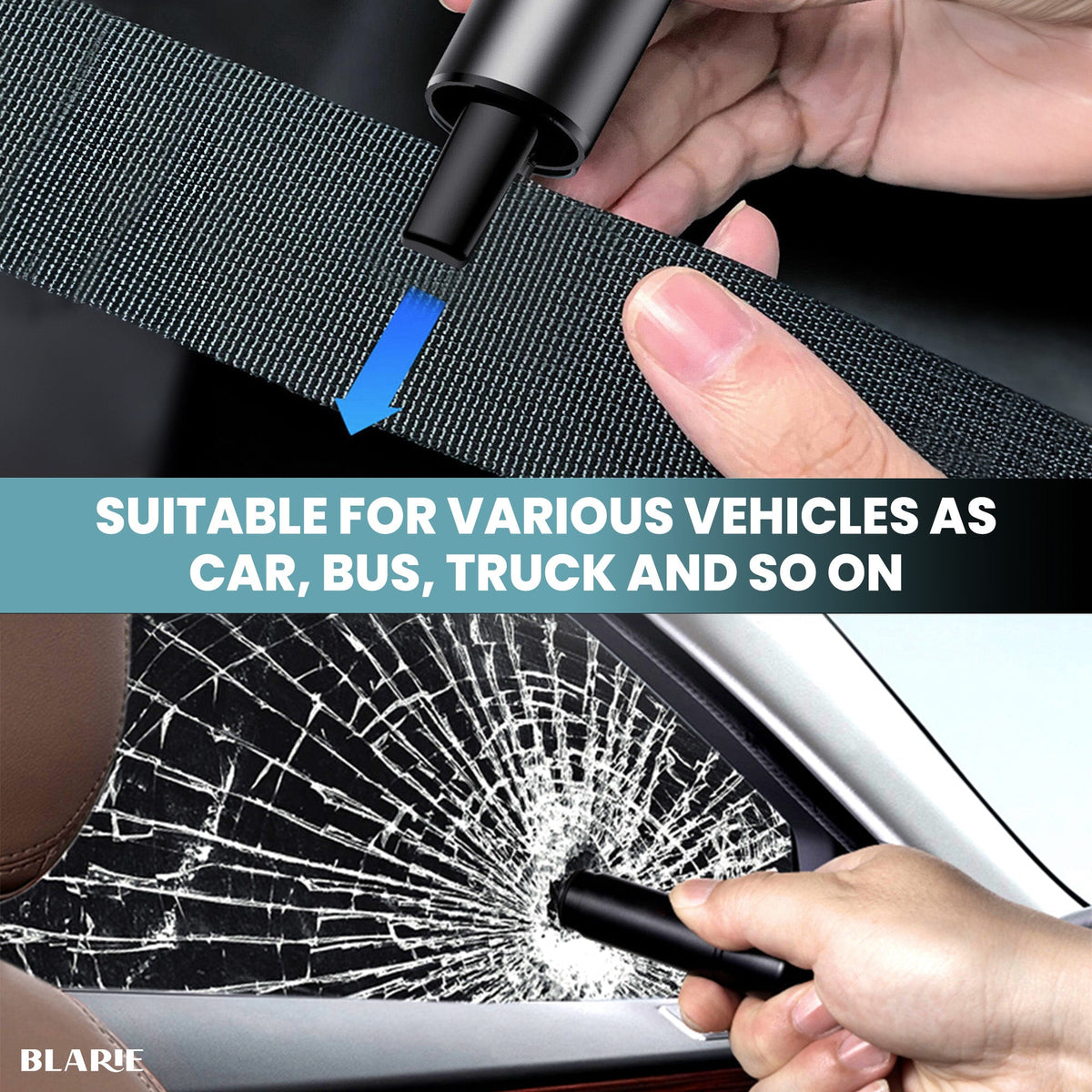 Davy | Car Escape Tool: Window Breaker & Seatbelt Cutter