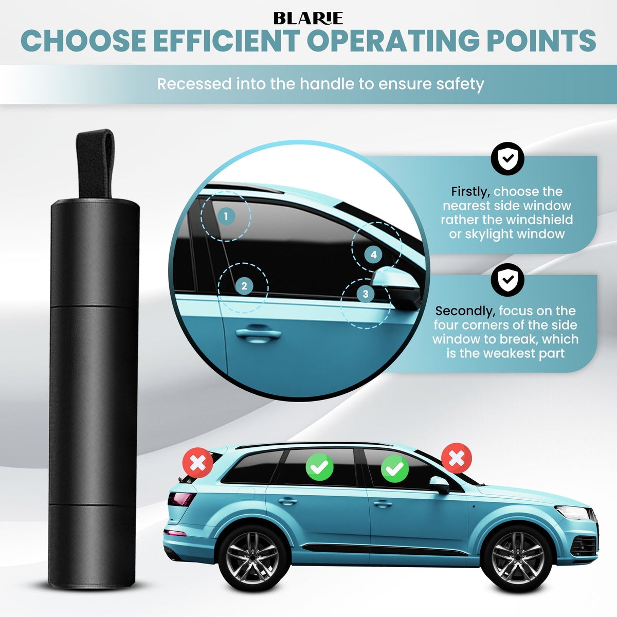 Davy | Car Escape Tool: Window Breaker & Seatbelt Cutter