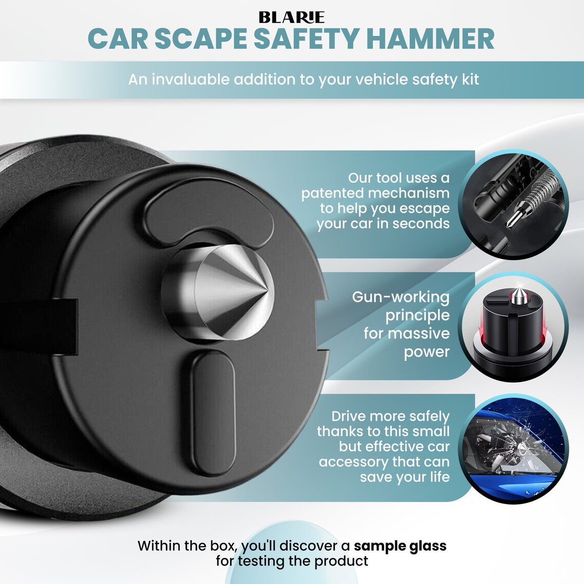 Davy | Car Escape Tool: Window Breaker & Seatbelt Cutter