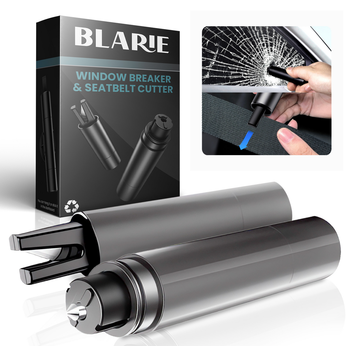Davy | Car Escape Tool: Window Breaker & Seatbelt Cutter