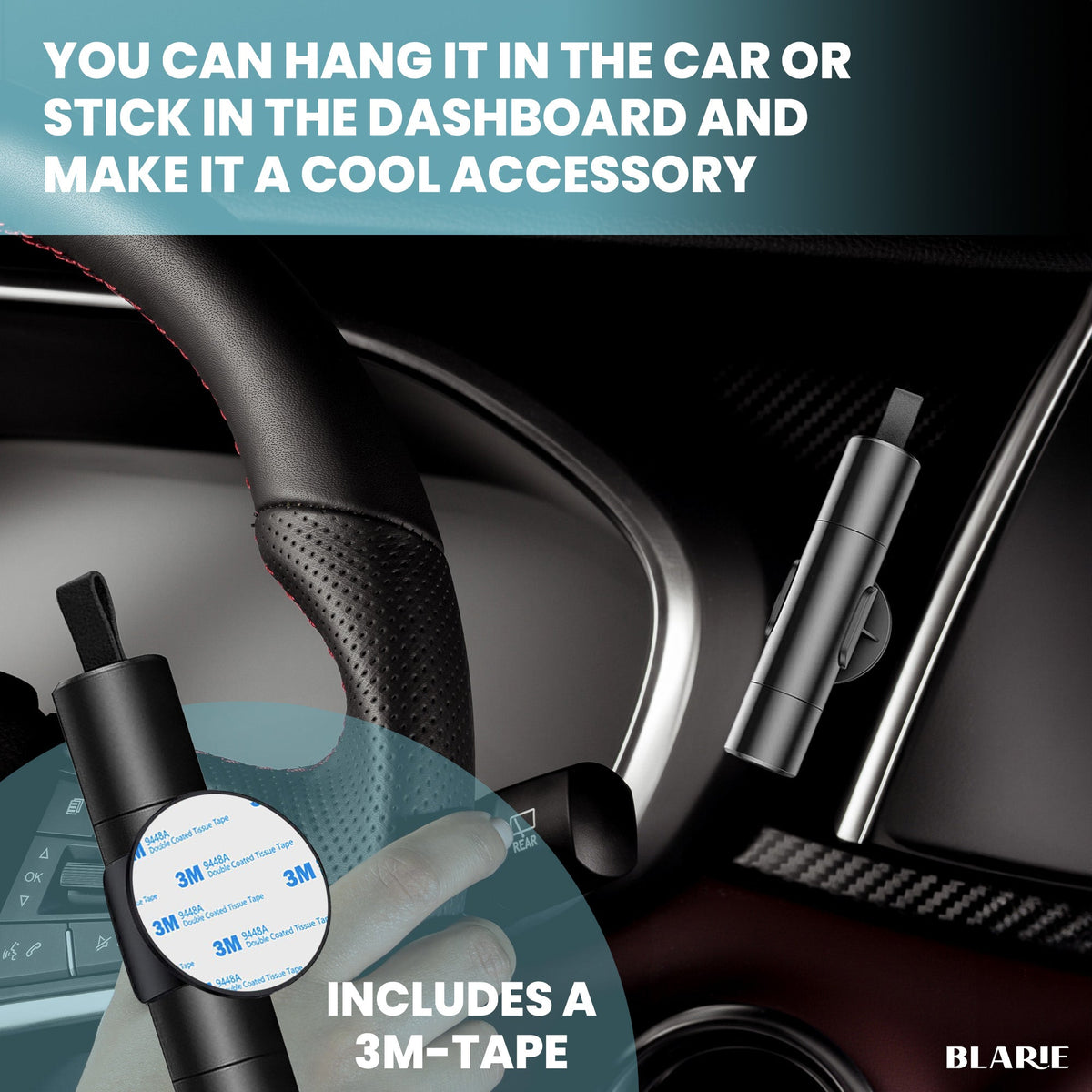 Davy | Car Escape Tool: Window Breaker & Seatbelt Cutter