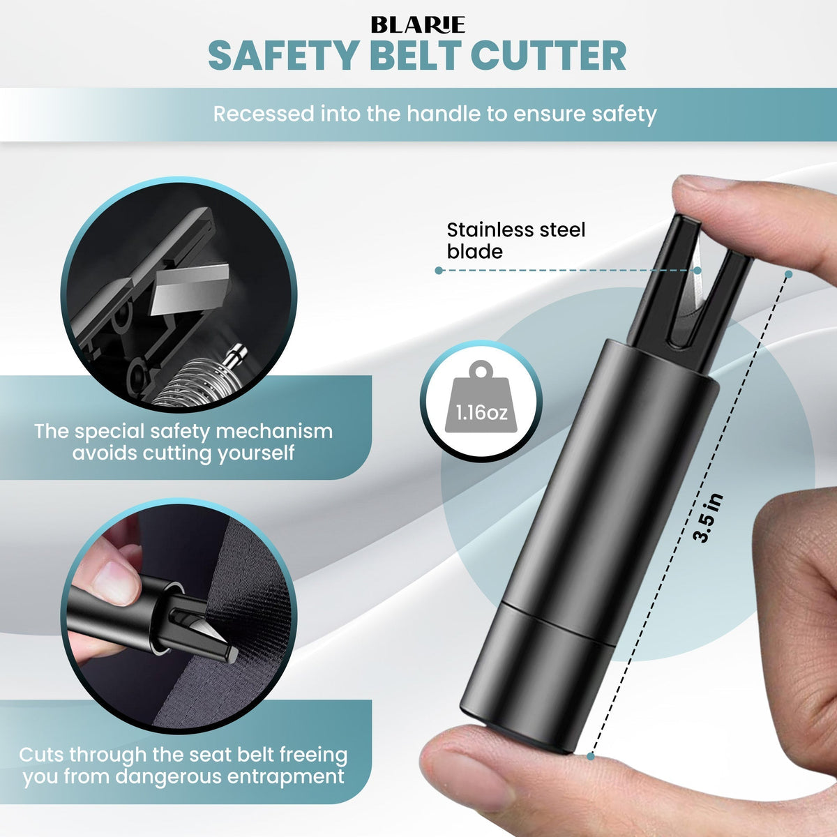 Davy | Car Escape Tool: Window Breaker & Seatbelt Cutter