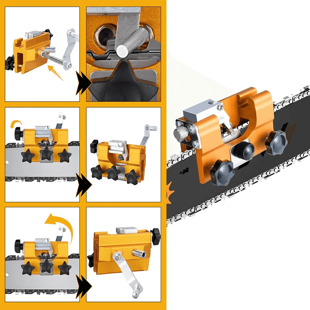 Davy | Chainsaw Chain File Guide - Durable & Precise Sharpening