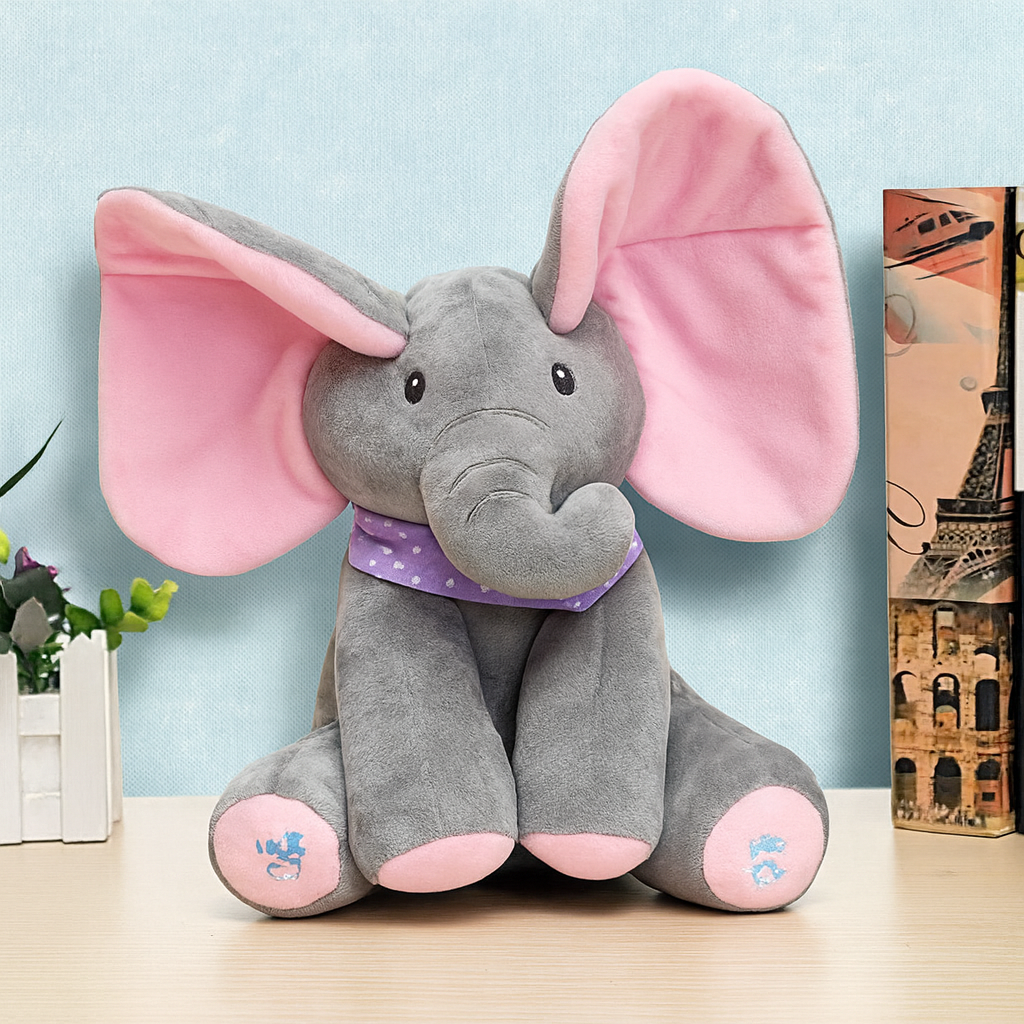 Davy | Children's Interactive Toy Elephant Peek-a-boo with Waving Ears