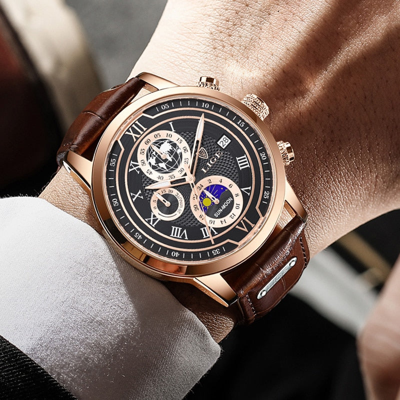 Davy | Classic Chronograph Men’s Watch | Stylish & Functional Luxury Wristwatch for Every Occasion