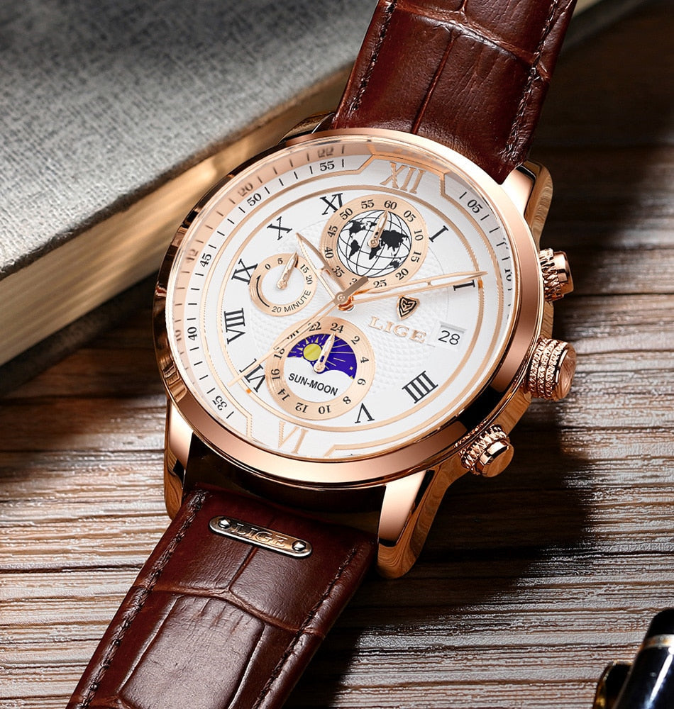 Davy | Classic Chronograph Men’s Watch | Stylish & Functional Luxury Wristwatch for Every Occasion