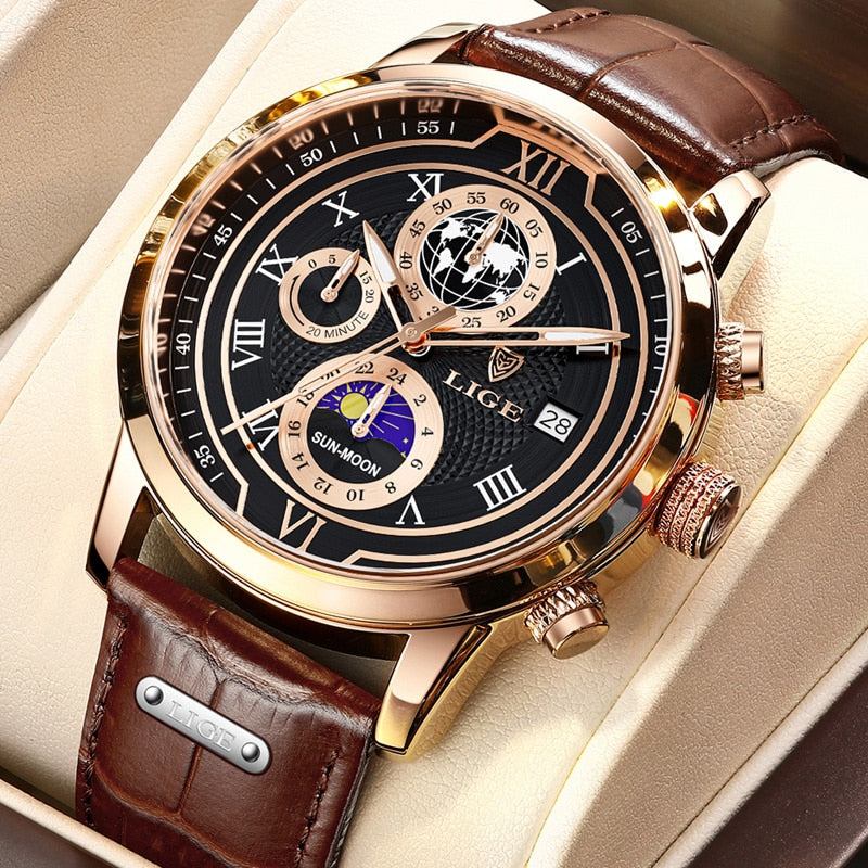 Davy | Classic Chronograph Men’s Watch | Stylish & Functional Luxury Wristwatch for Every Occasion