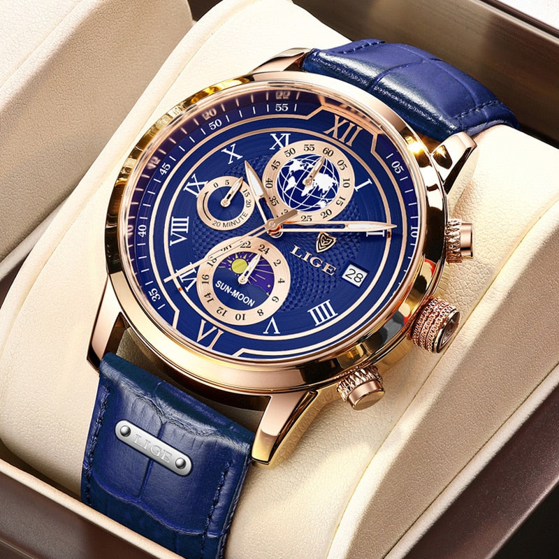 Davy | Classic Chronograph Men’s Watch | Stylish & Functional Luxury Wristwatch for Every Occasion