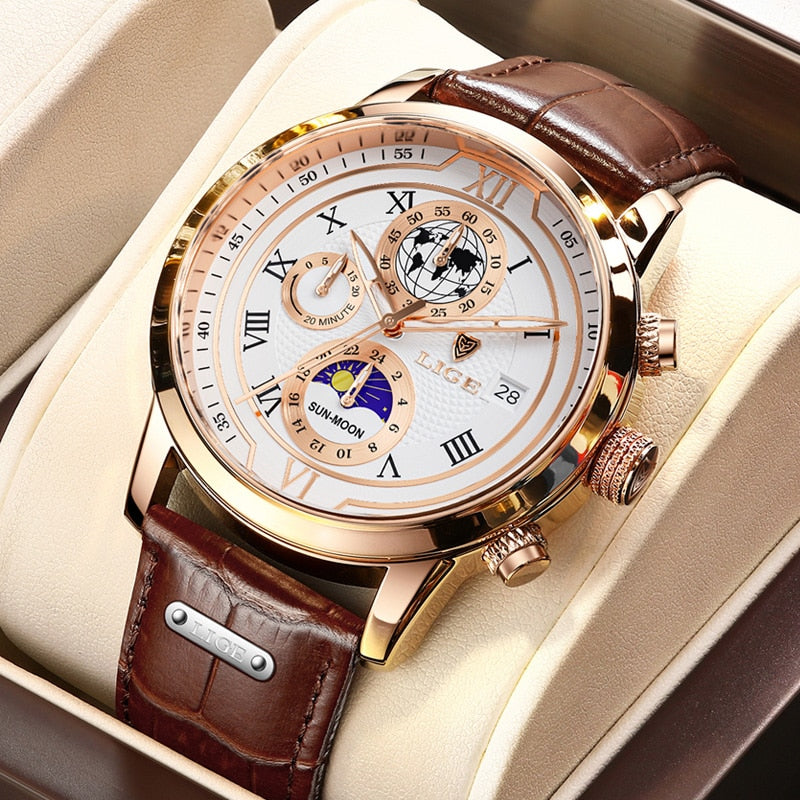 Davy | Classic Chronograph Men’s Watch | Stylish & Functional Luxury Wristwatch for Every Occasion