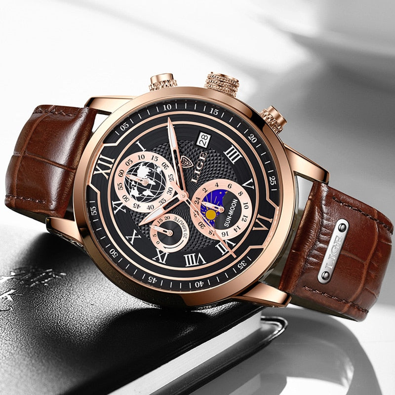 Davy | Classic Chronograph Men’s Watch | Stylish & Functional Luxury Wristwatch for Every Occasion