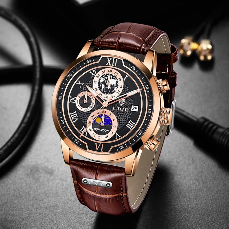 Davy | Classic Chronograph Men’s Watch | Stylish & Functional Luxury Wristwatch for Every Occasion