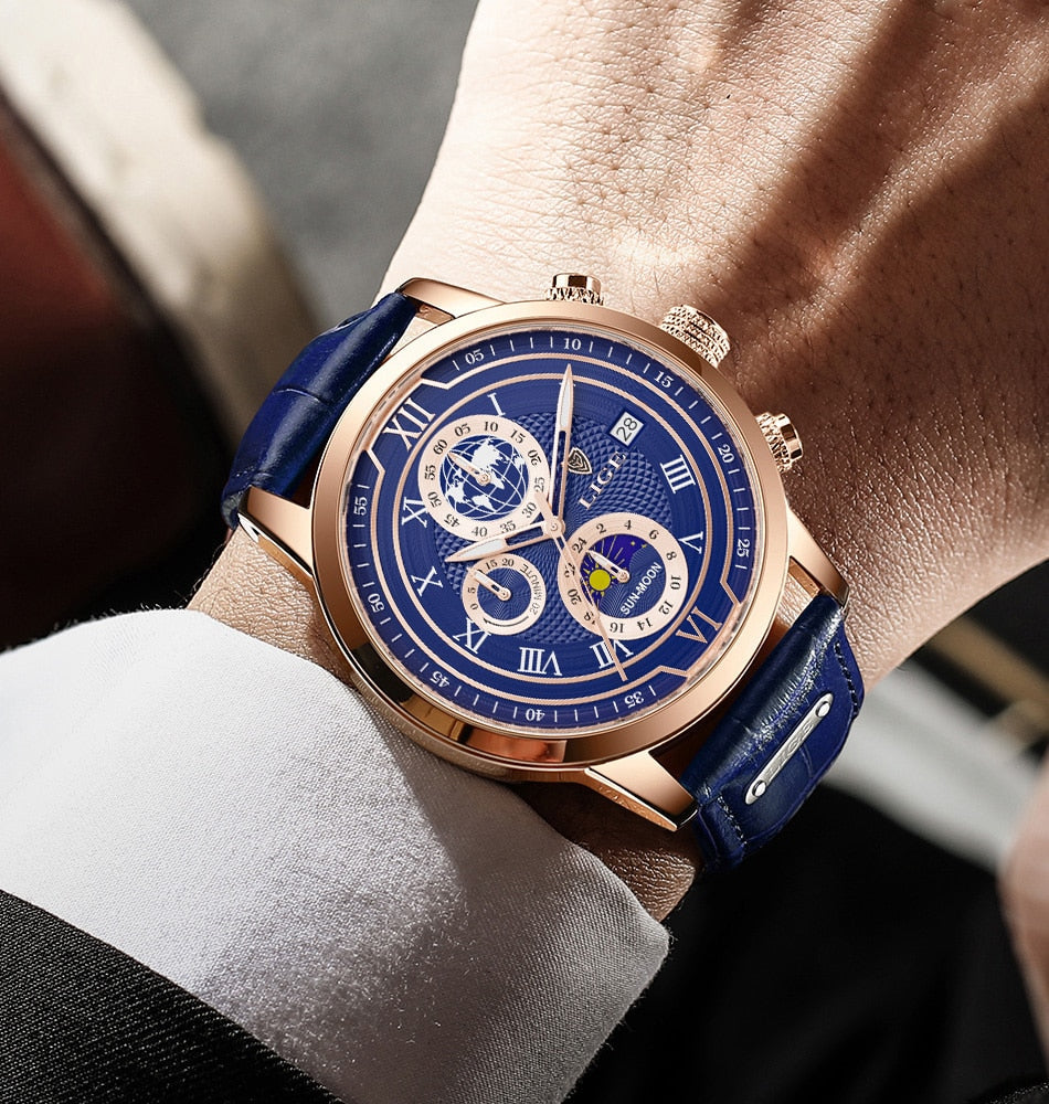 Davy | Classic Chronograph Men’s Watch | Stylish & Functional Luxury Wristwatch for Every Occasion