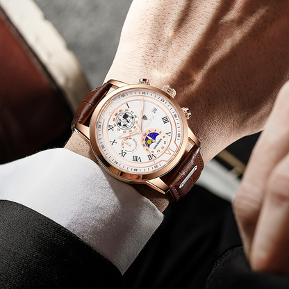 Davy | Classic Chronograph Men’s Watch | Stylish & Functional Luxury Wristwatch for Every Occasion