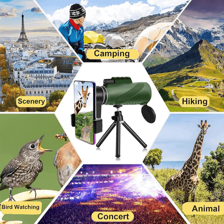Davy | Compact 600x Ultra-Zoom Monocular | HD Lens, Lightweight & Perfect for Hiking, Birdwatching, and Sports Events