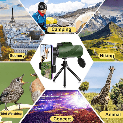 Davy | Compact 600x Ultra-Zoom Monocular | HD Lens, Lightweight & Perfect for Hiking, Birdwatching, and Sports Events