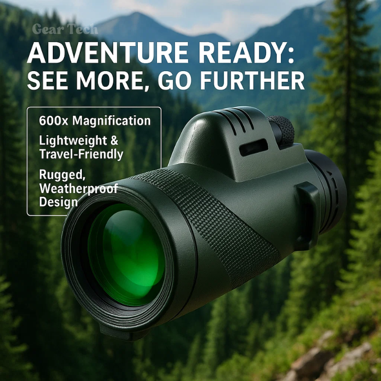 Davy | Compact 600x Ultra-Zoom Monocular | HD Lens, Lightweight & Perfect for Hiking, Birdwatching, and Sports Events