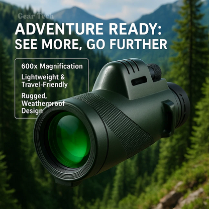Davy | Compact 600x Ultra-Zoom Monocular | HD Lens, Lightweight & Perfect for Hiking, Birdwatching, and Sports Events