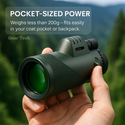 Davy | Compact 600x Ultra-Zoom Monocular | HD Lens, Lightweight & Perfect for Hiking, Birdwatching, and Sports Events