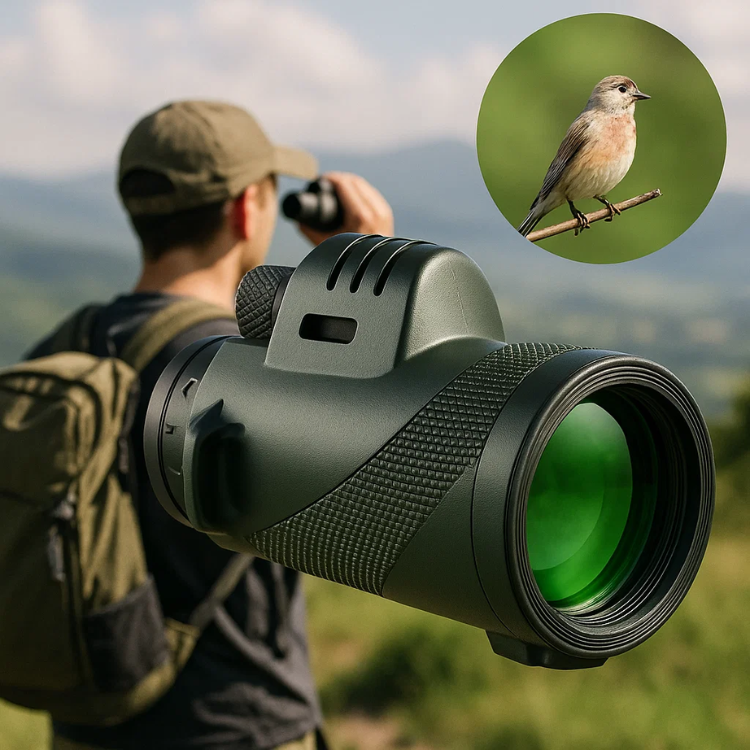 Davy | Compact 600x Ultra-Zoom Monocular | HD Lens, Lightweight & Perfect for Hiking, Birdwatching, and Sports Events