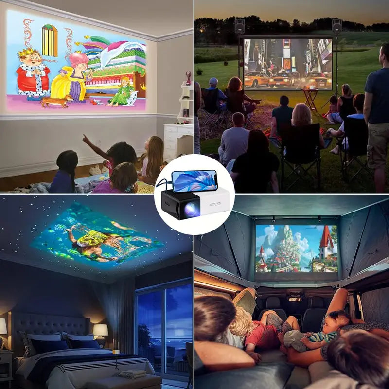 Davy | Compact LED Mini Projector with Built-in Speakers