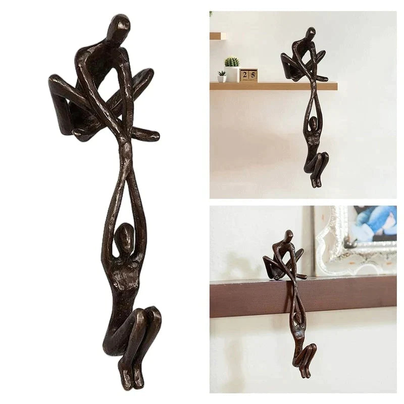 Davy | Sculpture of Embracing Figures for Home Accent