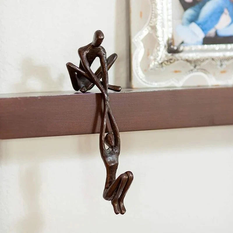 Davy | Sculpture of Embracing Figures for Home Accent