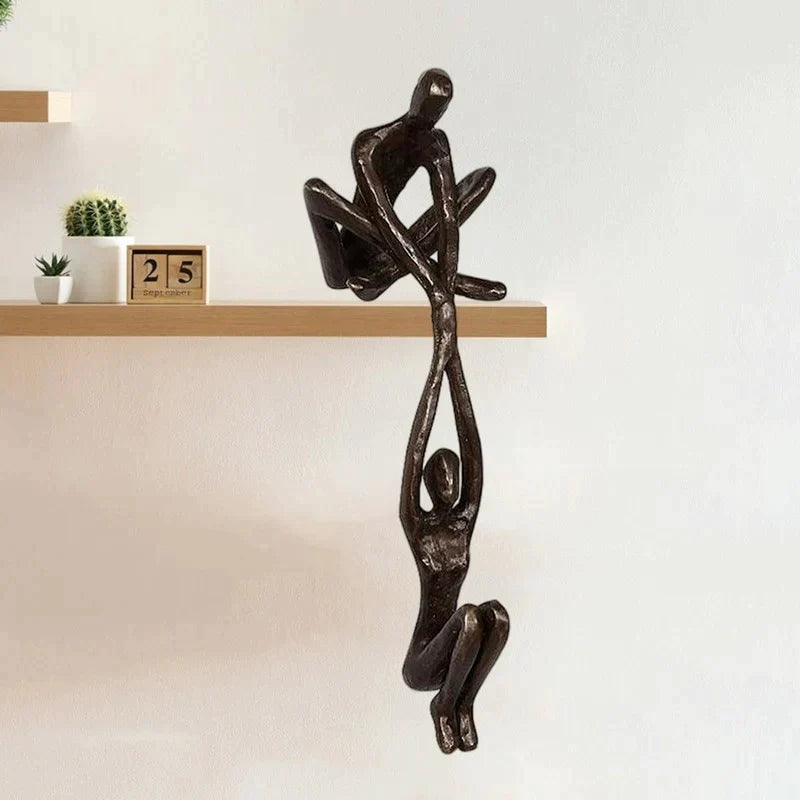 Davy | Sculpture of Embracing Figures for Home Accent