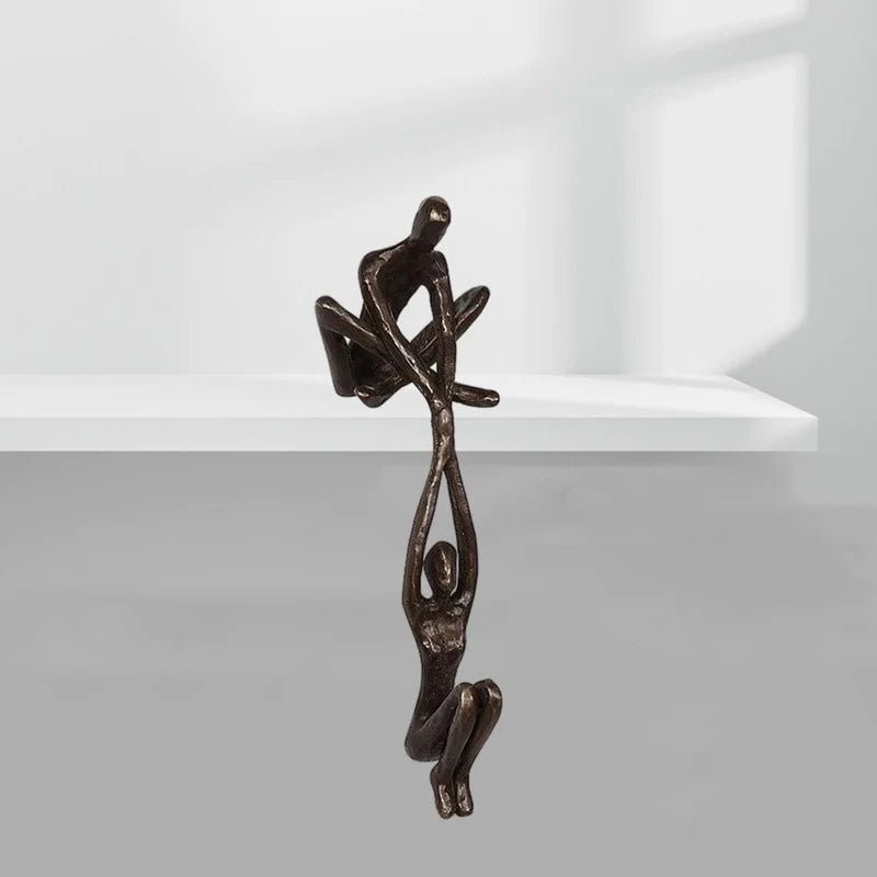Davy | Sculpture of Embracing Figures for Home Accent