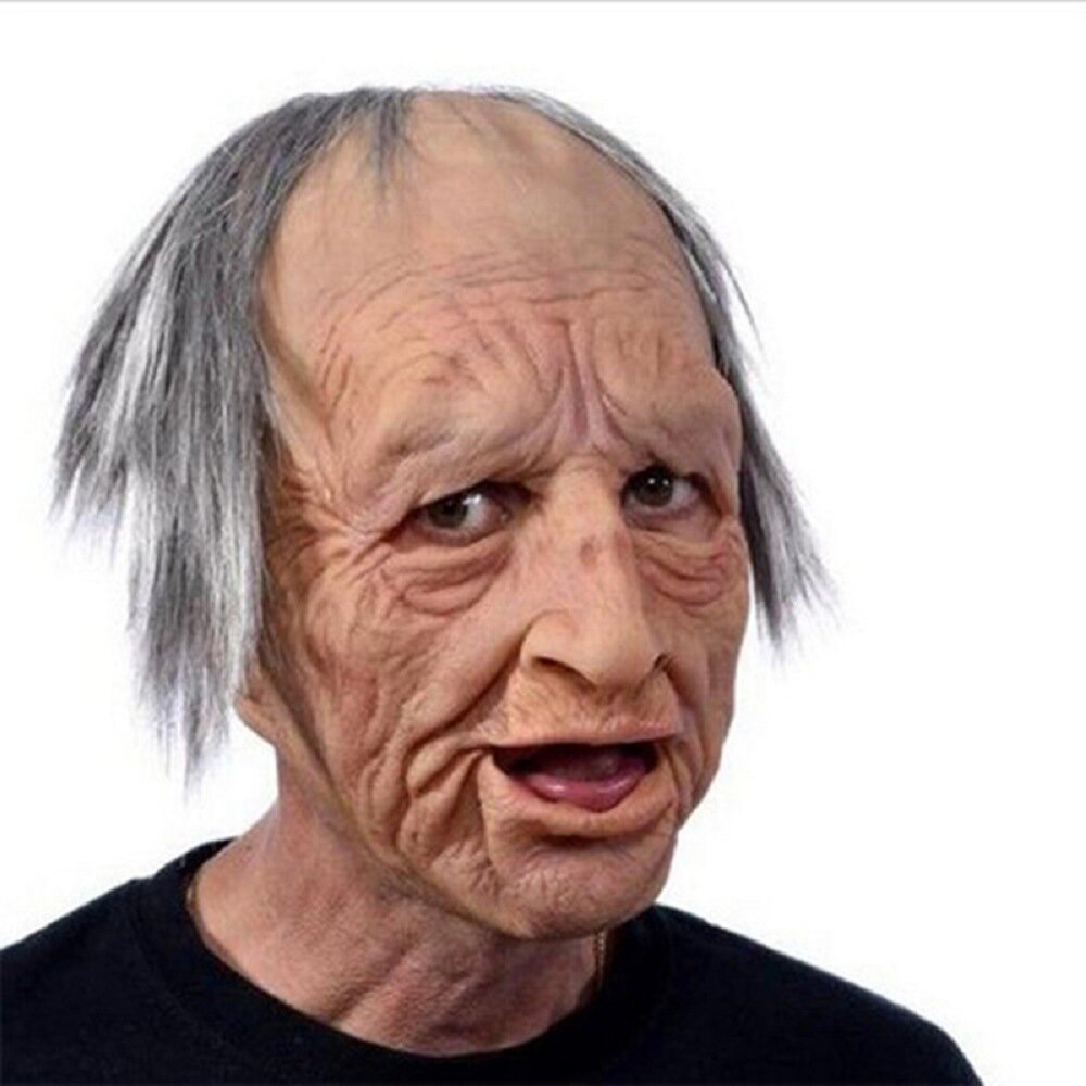 Davy | Creepy Old Man Mask – Realistic Latex Halloween Mask for Adults