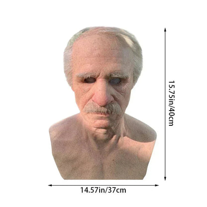Davy | Creepy Old Man Mask – Realistic Latex Halloween Mask for Adults