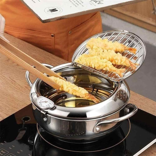 Davy | Stainless Steel Fryer with Thermometer & Basket