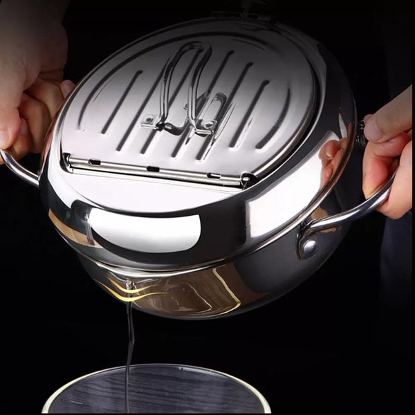 Davy | Stainless Steel Fryer with Thermometer & Basket