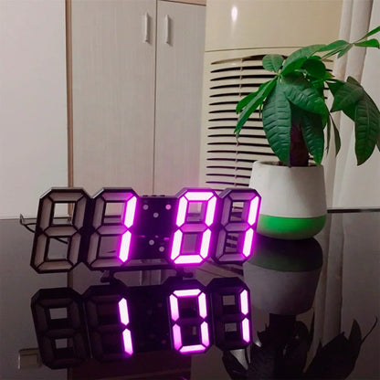 Davy | Digital 3D LED Wall Clock – Modern Design with Dimming Function and Optimal Visibility