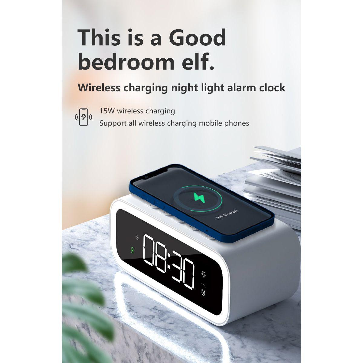 Davy | Digital Alarm Clock with Wireless Charger