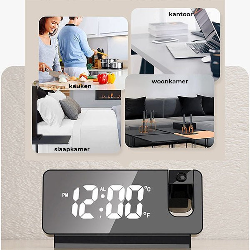 Davy | Digital Projection Alarm Clock with LED Display