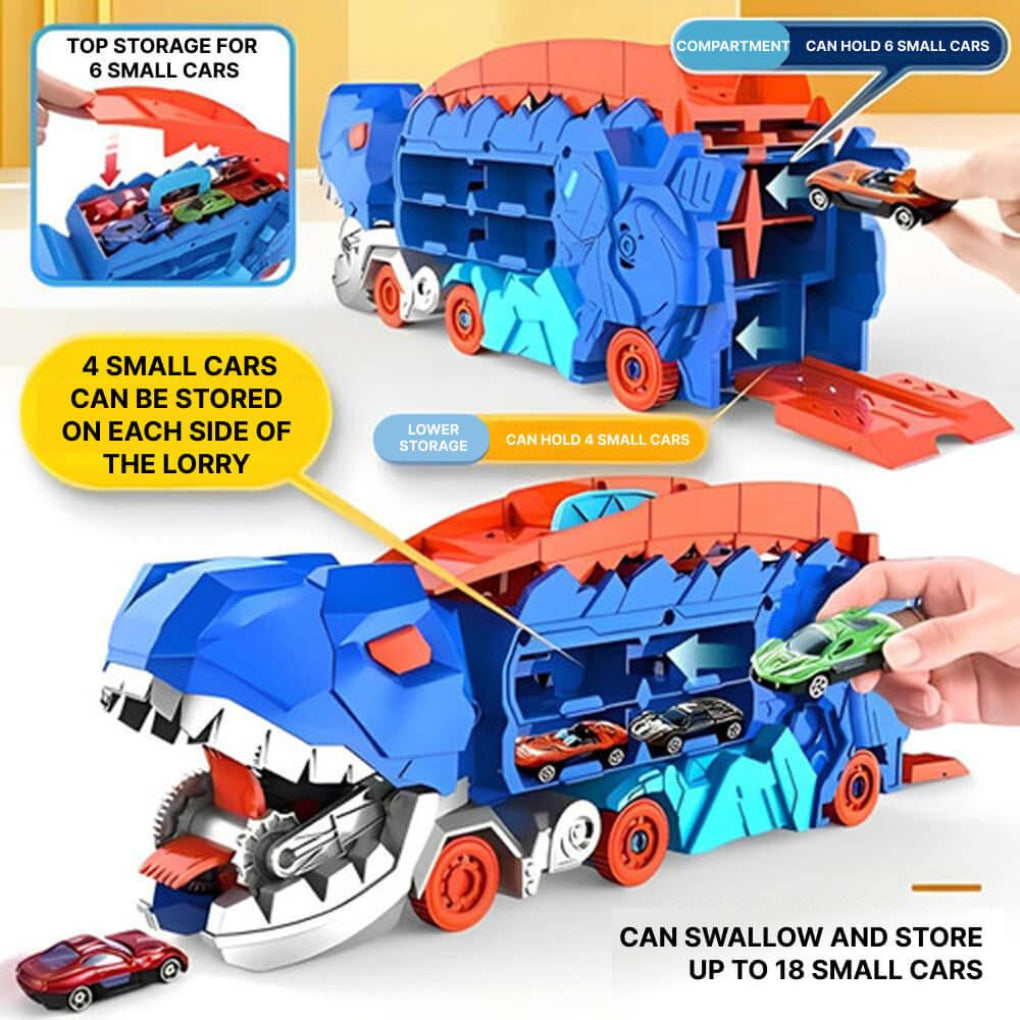 Davy | Dinosaur Car Transporter Playset with Racing Ramp