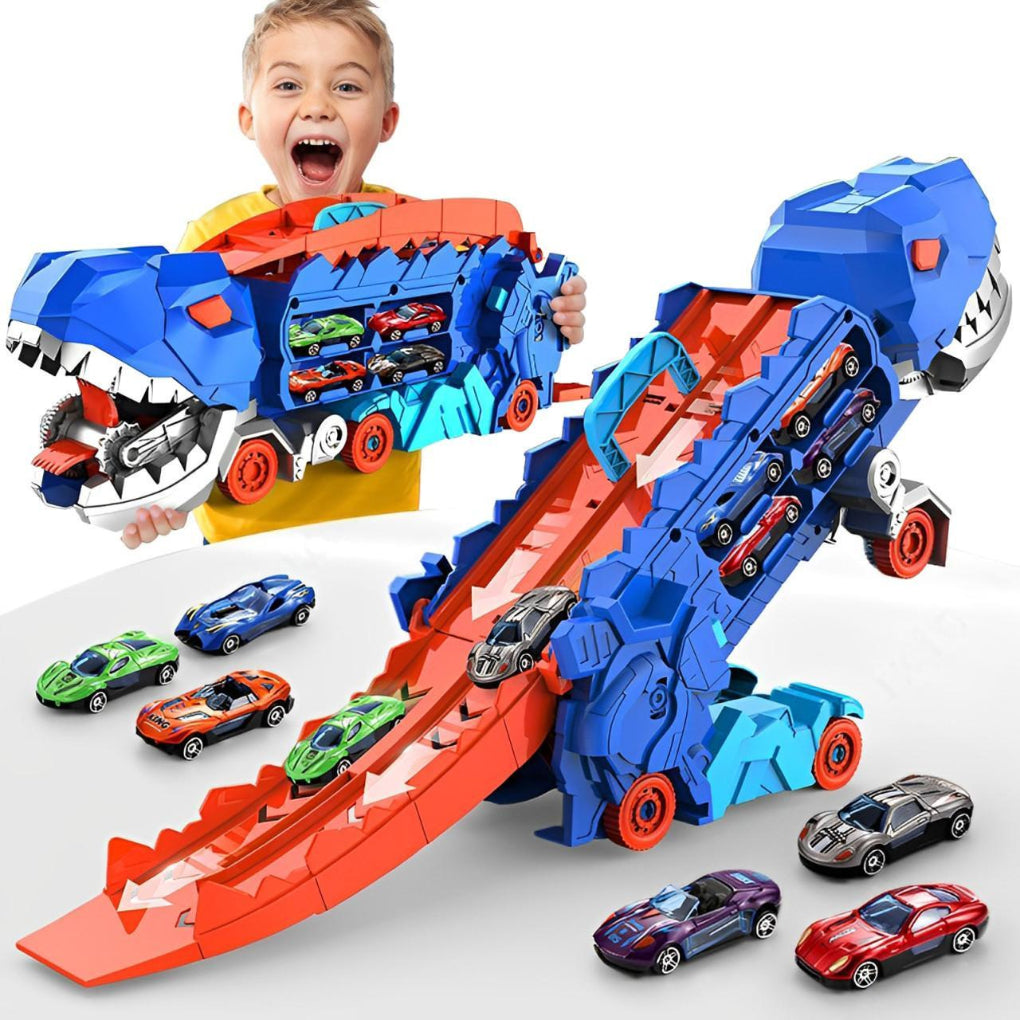 Davy | Dinosaur Car Transporter Playset with Racing Ramp