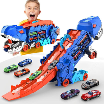 Davy | Dinosaur Car Transporter Playset with Racing Ramp