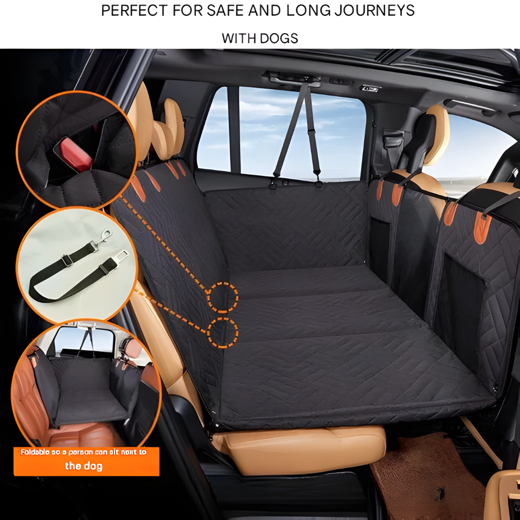 Davy | Dog Back Seat Car Extender Mat with Quilted Design