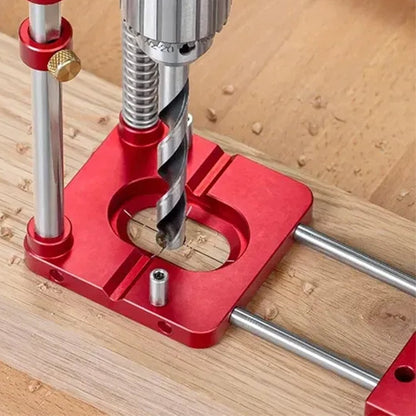 Davy | Drill Press Guide for Handheld Drills - Portable & Adjustable Woodworking Jig