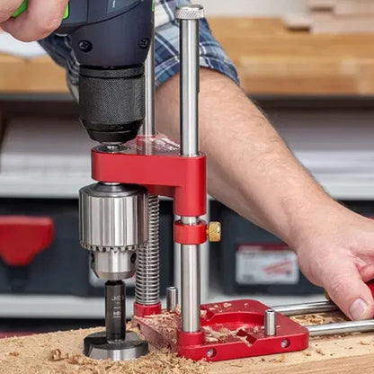 Davy | Drill Press Guide for Handheld Drills - Portable & Adjustable Woodworking Jig