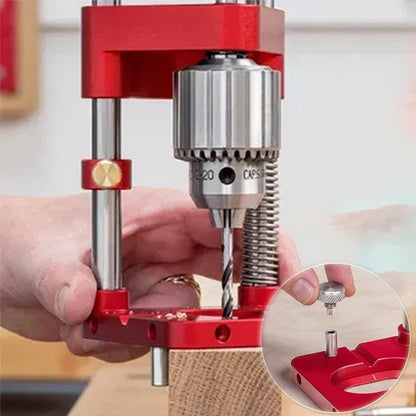 Davy | Drill Press Guide for Handheld Drills - Portable & Adjustable Woodworking Jig